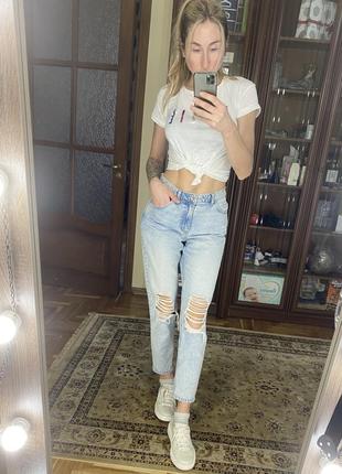Высокие джинсы mom jeans high rise 28р. vero moda