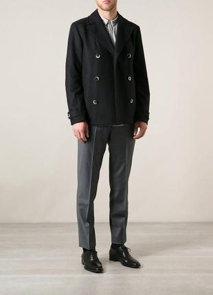 Кашемірове пальто двобортне преміум бренду hugo boss оригінал класичний чорний чоловічий бушлат