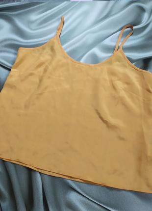 Персиковая шелковая маечка от valerie к