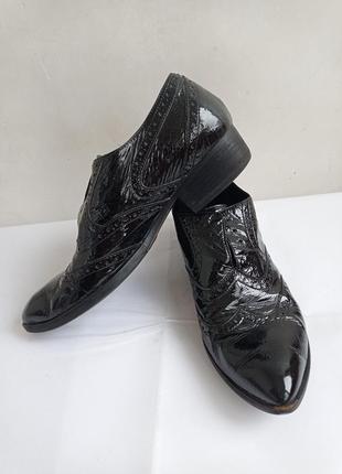 Кожаные туфли, цвет черный, размер 38-25,5 см2 фото