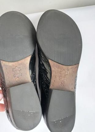 Кожаные туфли, цвет черный, размер 38-25,5 см8 фото