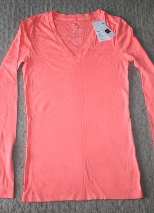 Яркий топ с длинным рукавом gap