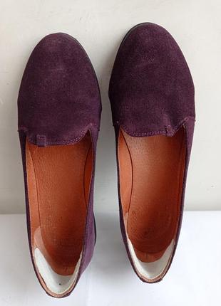 Замшевые туфли, цвет баклажан 🍆, размер 40-26 см3 фото
