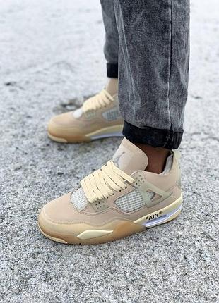 Жіночі кросівки nike jordan 4 sail x off-white