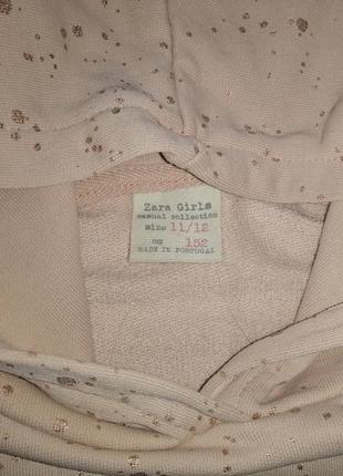 Комплект zara шорты и худи нюдовый, р.134-146/9-113 фото