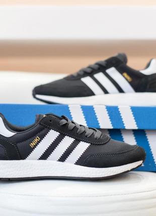 Жіночі кросівки adidas iniki run black/white