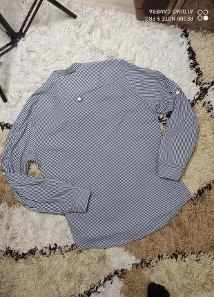 Универсальная рубашка блуза в полоску h&m , м-л (можно с)8 фото