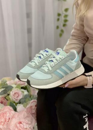 Жіночі кросівки adidas marathon tech grey/mint