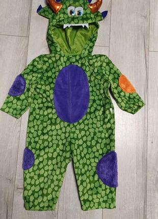 Дитячий костюм, кигуруми дракон, дракончик, монстр, скелет на 6-9 місяців