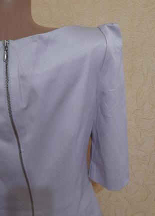 Відмінне плаття в лавандовам ліловому кольорі з шикарним рукавом5 фото