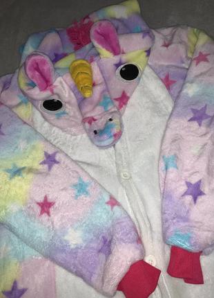 Кигуруми пижама детская единорог6 фото