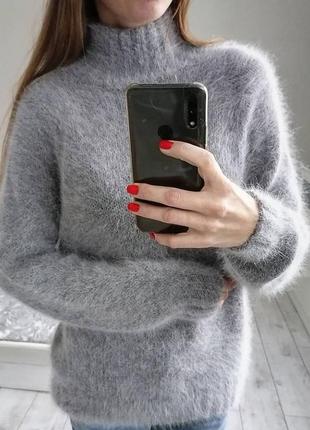 Базовый свитер из ангоры (50% ангора, 50% нейлон) свитер очень теплый и пушистый