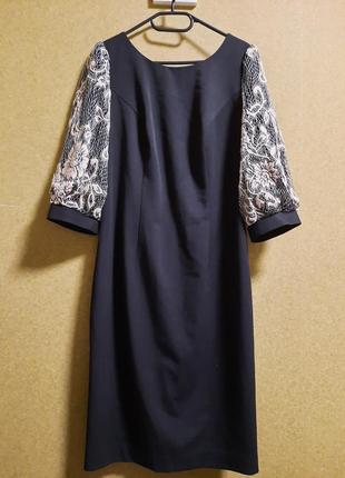 Вечернее элегантность платье с пышными рукавами платья (50)