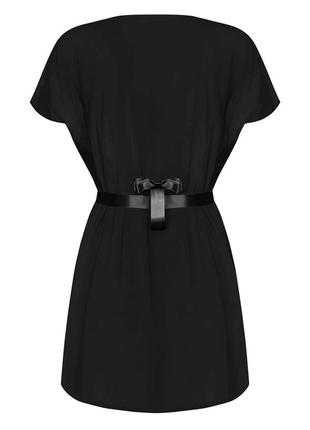 Diyosa peignoir obsessive чорний жіночий короткий пеньюар халатик з мереживом8 фото