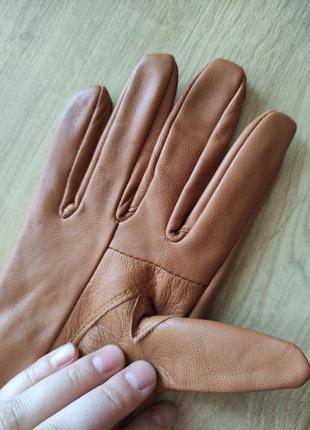 Стильные женские кожаные перчатки без подкладки, р.6,54 фото