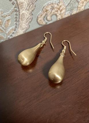 Винтажные матовые серьги кегли