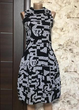 Оригинальное натуральное платье в принт fox’s