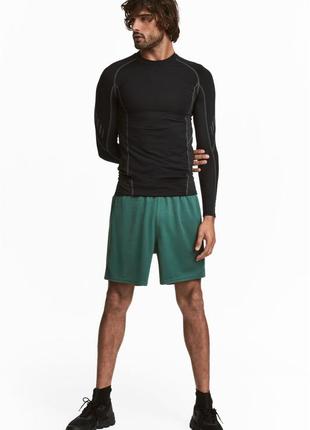 Шорты спортивные h&m sport xs зеленые 4490996rp72 фото