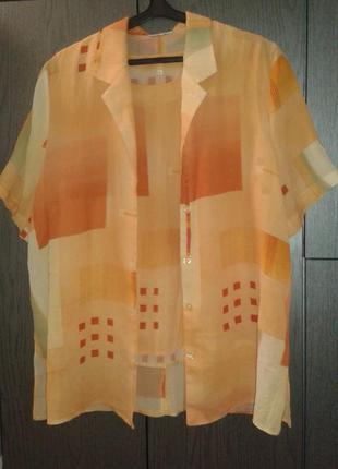 Воздушная блузка з топом (двойка),  размер xl-2xl.1 фото