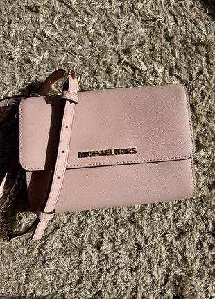 Розовый клатч michael kors