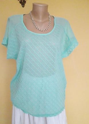 Мила ніжна блуза,м'ятний колір