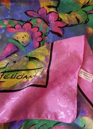 Вінтажний художній шарф, дизайн в стилі романтичного імпресіонізму від feliciani8 фото