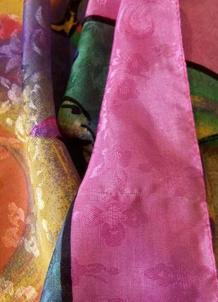 Винтажный художественный шарф, дизайн в стиле романтического импрессионизма от feliciani10 фото