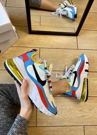Nike 270 react різнокольорові кросівки демі разноцветные кроссовки
