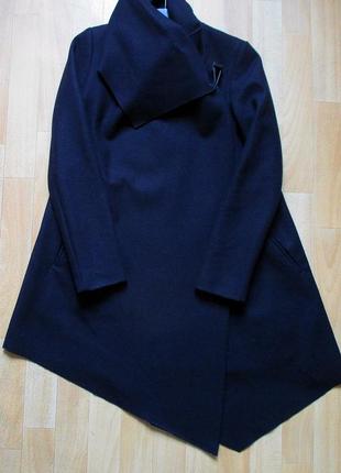 Асиметричне пальто allsaints - city monument coat in navy2 фото