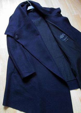 Асиметричне пальто allsaints - city monument coat in navy4 фото