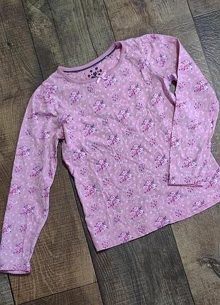 Кофта длинный рукав для 128-134см девочки цветы 8-9-10л