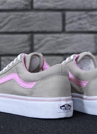 Кеды vans old skool grey pink олдскул гранж3 фото