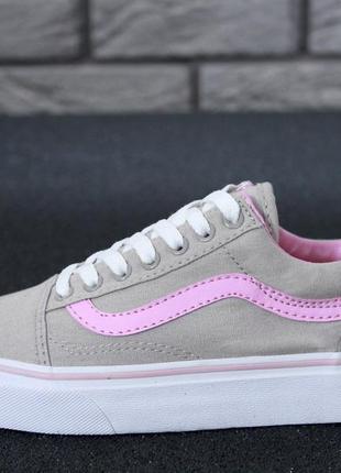 Кеды vans old skool grey pink олдскул гранж4 фото