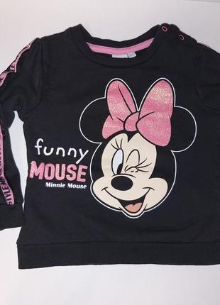 Кофта свитшот с минни маус на 12м р 80