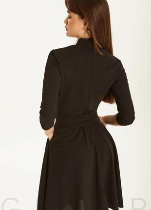 Продам элегантное чёрное платье а-силуэта3 фото