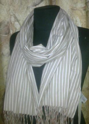 Шаль-шарф divided (h&m), 100%коттон.200см х 47см.