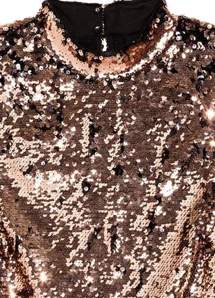Сукня з паєтками h&m бронзовий 4706664dm3 фото