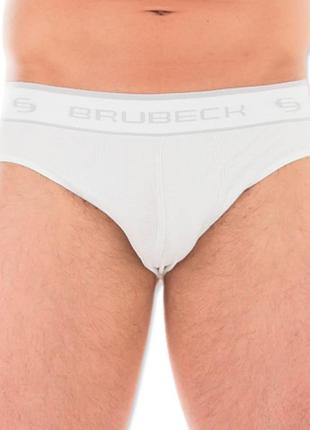 Мужские хлопковые трусы плавки белого цвета brubeck