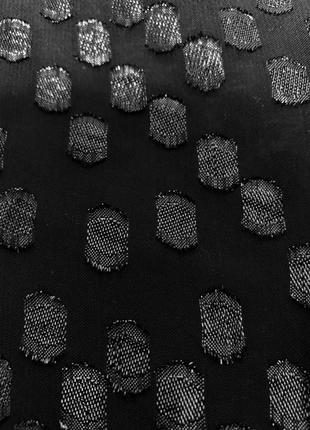 Блуза черная ворот стоечкой в объемные квадратики  (3788)6 фото