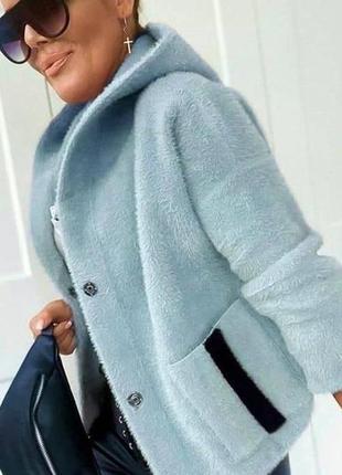 Курточка альпака відмінна якість туреччина шубка кардиган6 фото