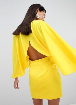 Новое нереальное платье -кейп яркого жёлтого цвета! люкс от asos!4 фото