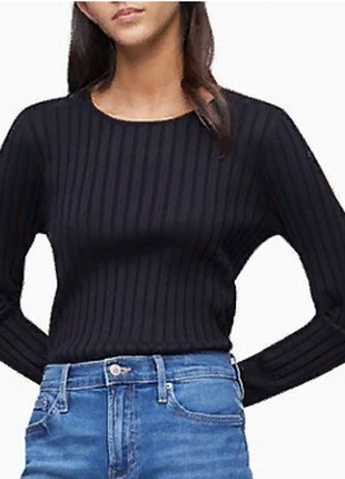 Светр жіночий ribbed crewneck cropped sweater