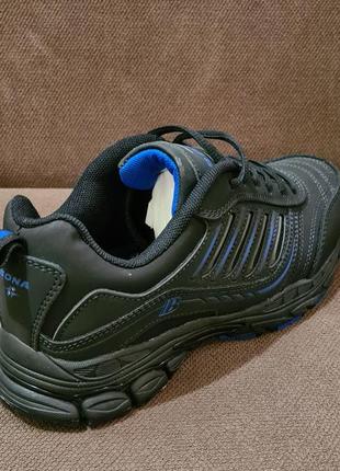 Кроссовки мужские-женские бона (bona) модель 628 чёрный нубук +синий4 фото
