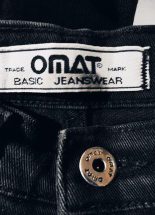 Omat унісекс джинси штани чорні прямого крою скінні3 фото