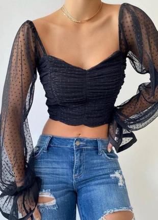 Топы с открытыми плечиками