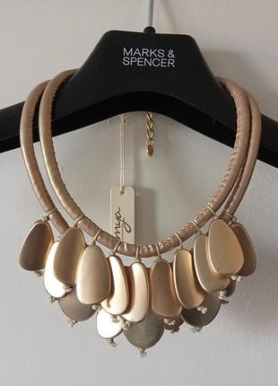 Подіумне двоярусне кольє намисто mya італія, преміум бренд