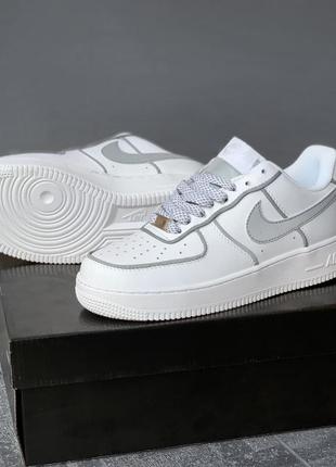 Кроссовки рефлектив, кросівки nike air force 1 white/reflective❤5 фото