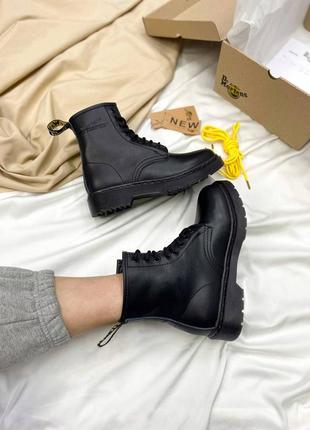 Женские ботинки весна-осень Доктор мартинс черные dr martens all black4 фото