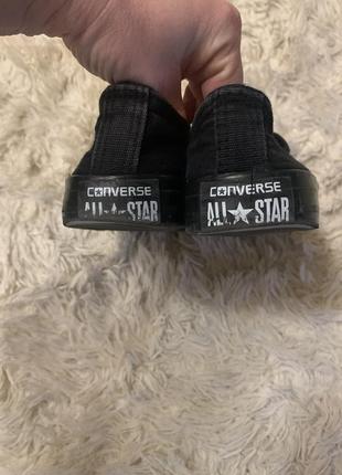 Кеды converse стильные чёрные на шнурках  удобные спортивные3 фото