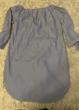 Платье 👗 женское с жемчугом классное в полоску стильное летнее лёгкое красивое нарядное